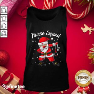 Lovely Dabbing Santa Scrubs Nurse Squad Tank Top - Design By Refinetee.com