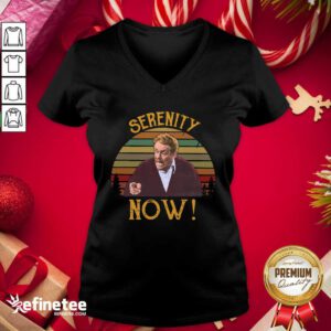 Lovely Jerry Stiller Serenity Now Vintage Sunse V-neck - Design By Refinetee.com