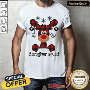 Lovely Reindeer Caregiver Squad Christmas Shirt - Design By Refinetee.com