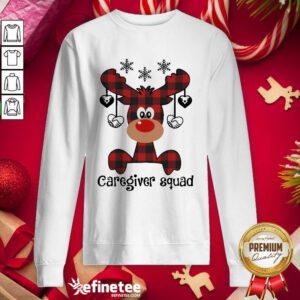 Lovely Reindeer Caregiver Squad Christmas Sweatshirt - Design By Refinetee.com