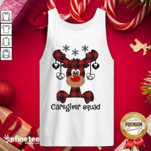 Lovely Reindeer Caregiver Squad Christmas Tank Top - Design By Refinetee.com
