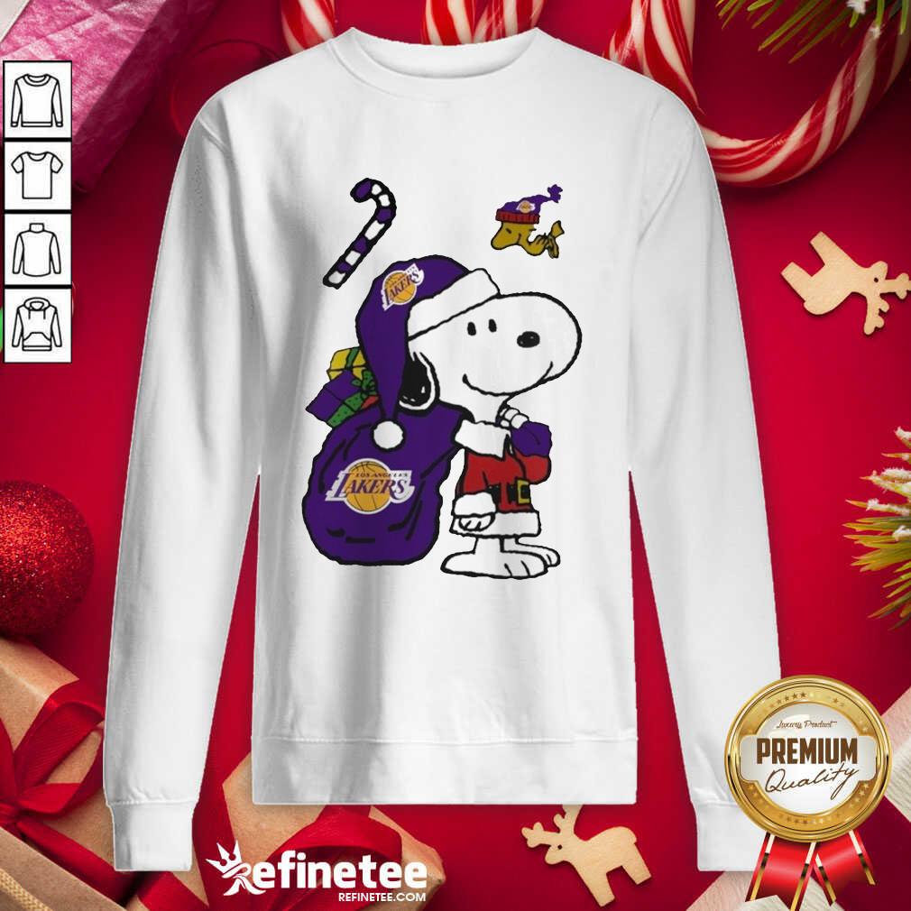 Lovely Snoopy And Woodstock Los Angeles Laker Merry Christmas 2020 Sweatshirt - Design By Refinetee.com Snoopy And Woodstock Los Angeles Laker Merry Christmas 2020 Sweatshirt - Design By Refinetee.com