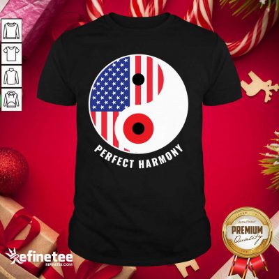 Lovely USA Japan Ying Yang Heritage For Proud Japanese American Shirt - Design By Refinetee.com