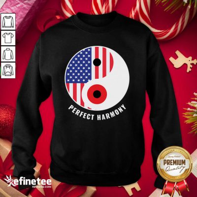 Lovely USA Japan Ying Yang Heritage For Proud Japanese American Sweatshirt - Design By Refinetee.com