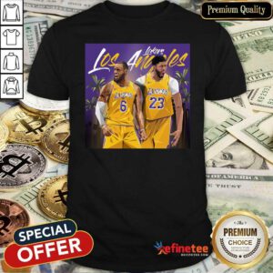 Nice Los Angeles Lakers Eddie Jones And Lebron James Shirt - Design By Refinetee.com