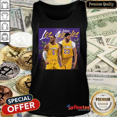 Nice Los Angeles Lakers Eddie Jones And Lebron James Tank Top - Design By Refinetee.com