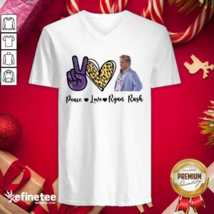 Nice Peace Love Ryan Rash Tee V-neck - Design By Refinetee.com