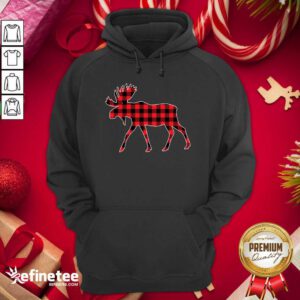 Nice Plaid Reindeer Merry Christmas Hoodie - Design By Refinetee.com