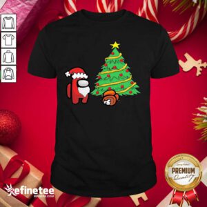 Official Among Us hat Santa And Tree Pine Merry Christmas Shirt - Design By Refinetee.com
