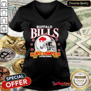 Official Buffalo Bills Afc Champions 2020 Eastern Division V-neck - Design By Refinetee.com