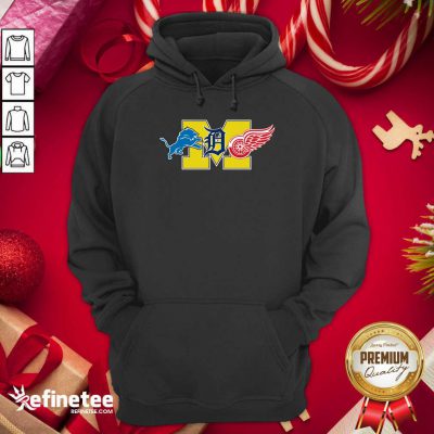 Official Detroit Lions Detroit Red Wings Danville Blue Devils Hoodie - Design By Refinetee.com