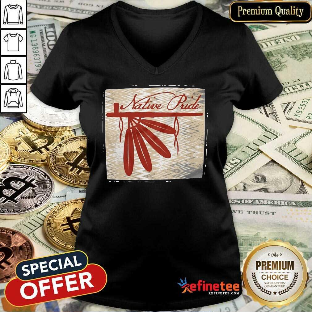Official Peace Pipe Native Pride V-neck - Design By Refinetee.com Peace Pipe Native Pride V-neck - Design By Refinetee.com