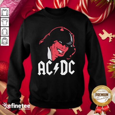 Official Rock Band Red Ac Dc Sweatshirt - Design By Refinetee.com