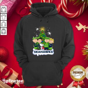 Official Snoopy The Peanuts Seattle Seahawks Christmas Hoodie - Design By Refinetee.com