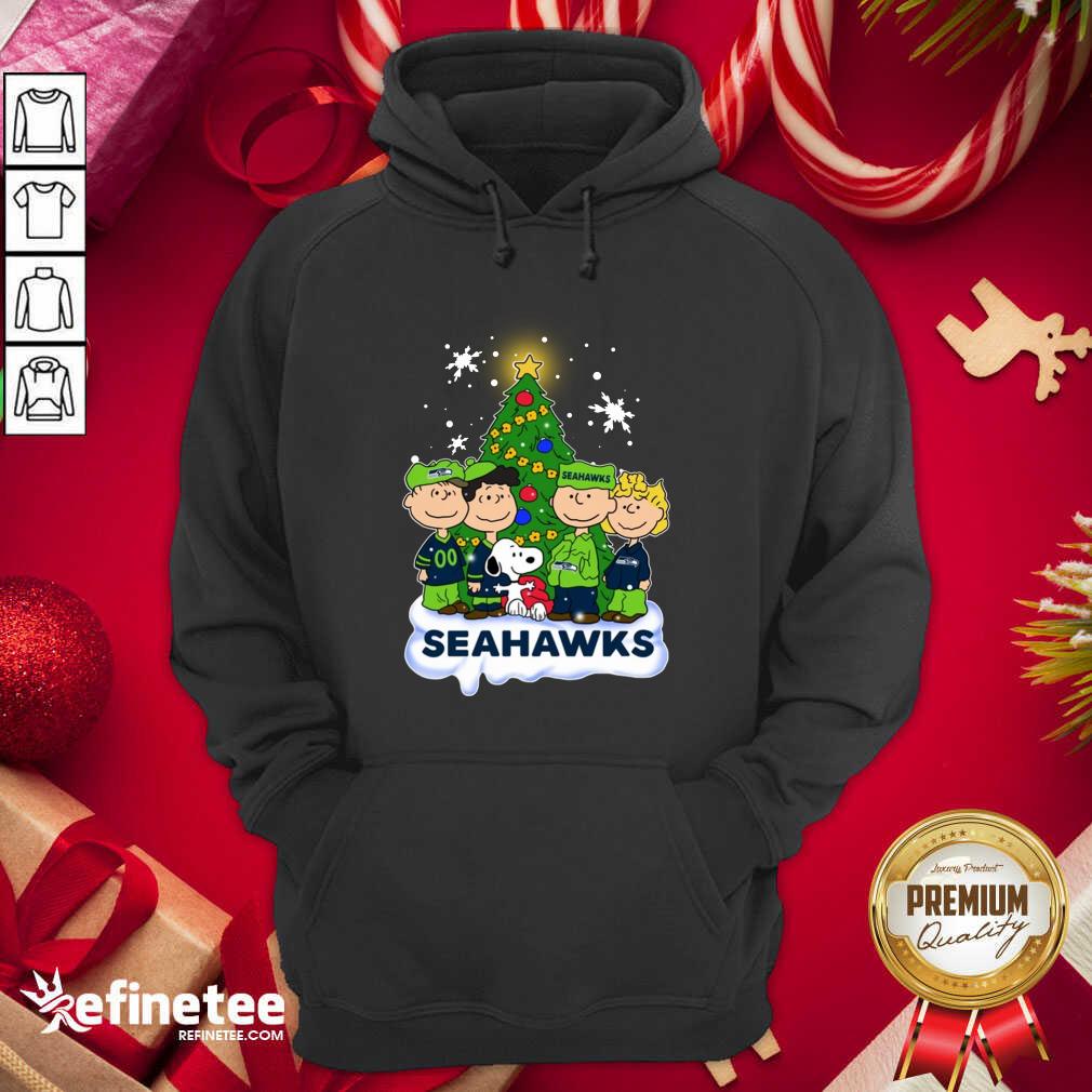 Official Snoopy The Peanuts Seattle Seahawks Christmas Hoodie - Design By Refinetee.com