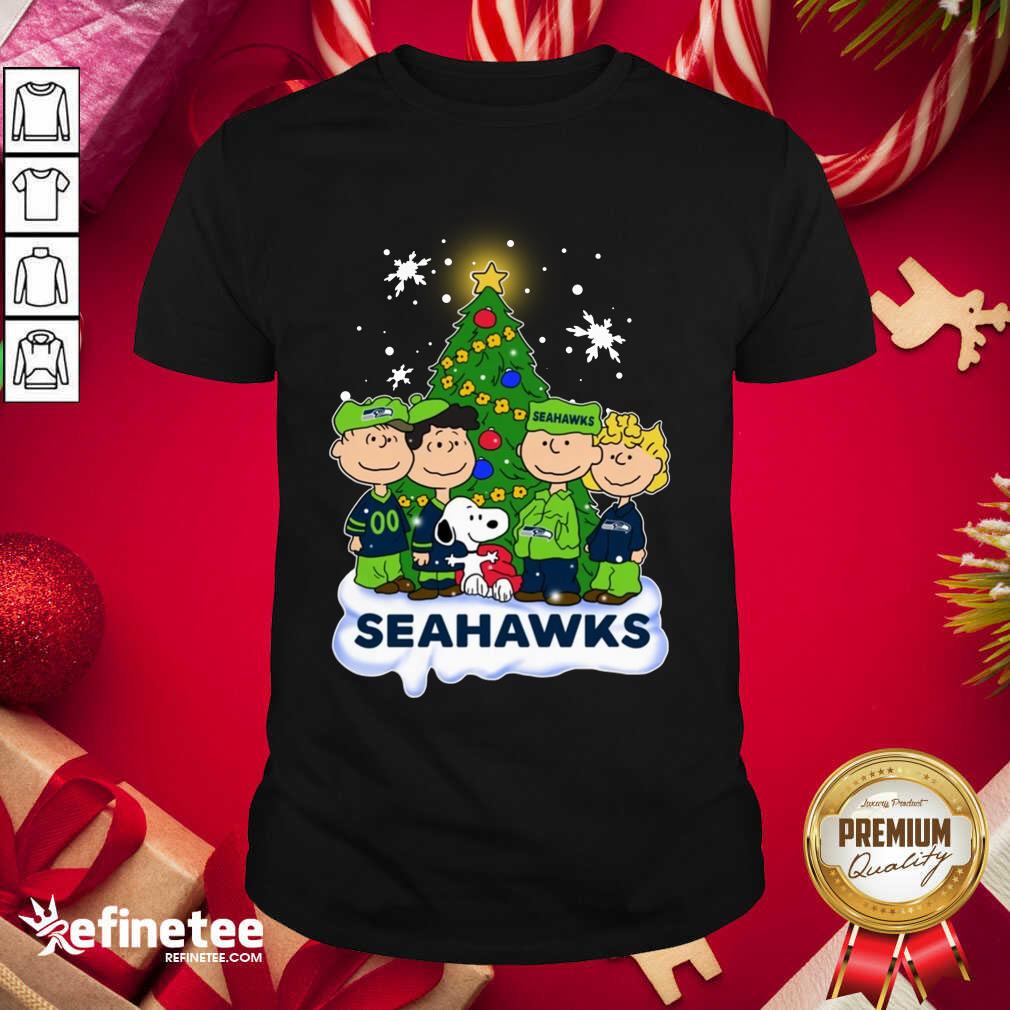 Official Snoopy The Peanuts Seattle Seahawks Christmas Shirt - Design By Refinetee.com