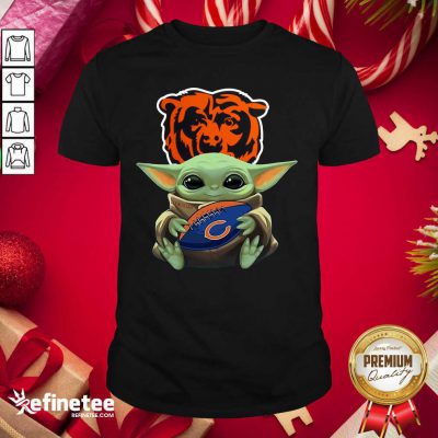 Premium Baby Yoda Hug Rugby Chicago Bear Shirt - Design By Refinetee.com