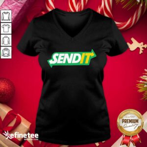 Premium I Love Send It V-neck - Design By Refinetee.com