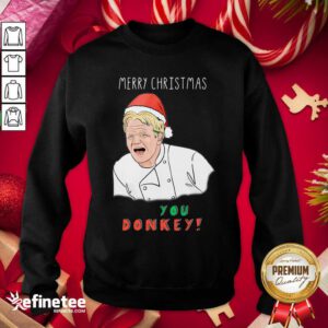 Premium Merry Christmas You Donkey Sweatshirt - Design By Refinetee.com