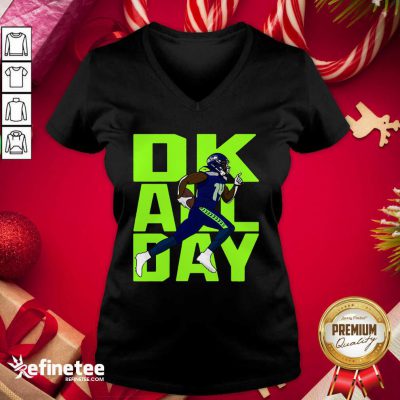 Premium Ok All Day Rugby Ball V-neck - Design By Refinetee.com