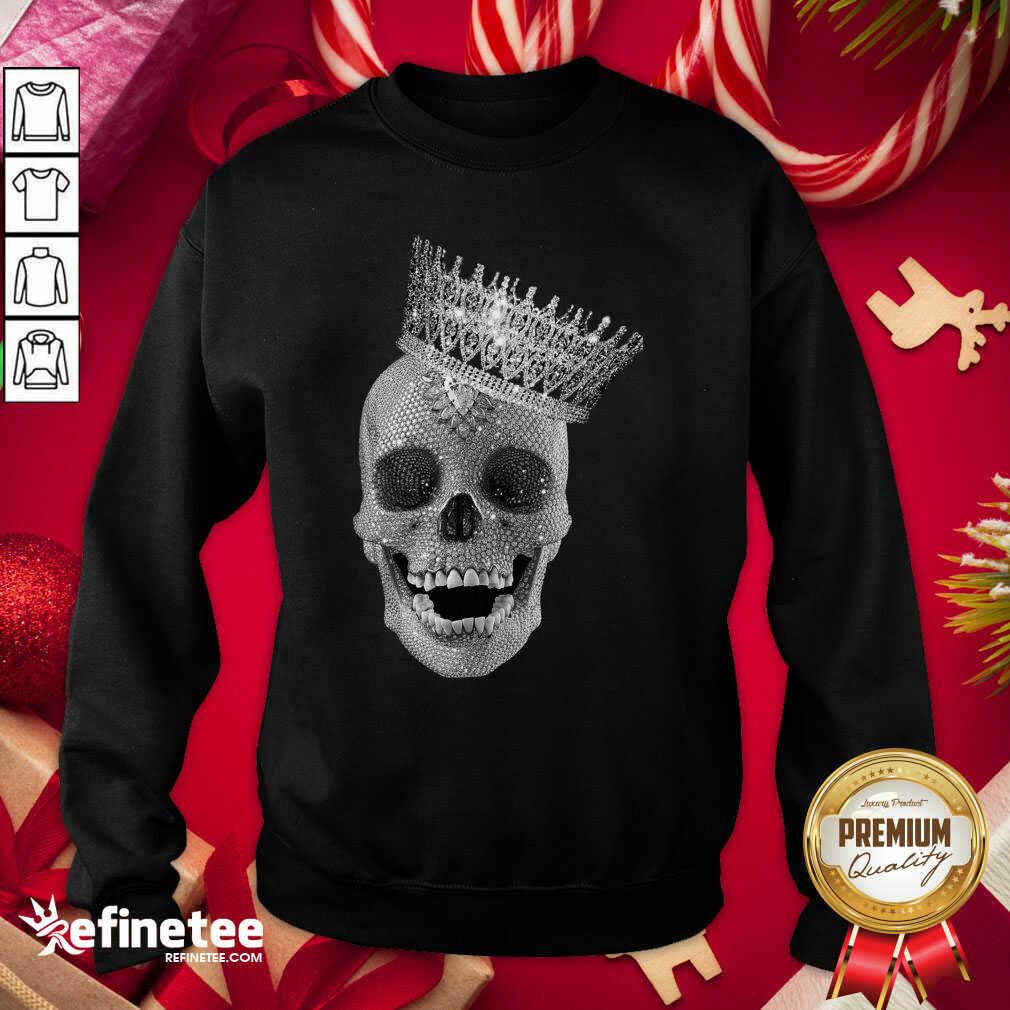 Premium Skull Queen Diamond Sweatshirt - Design By Refinetee.com Skull Queen Diamond Sweatshirt - Design By Refinetee.com