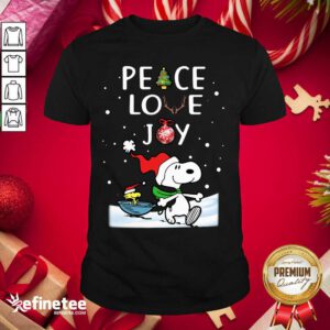 Premium Snoopy Peace Love Joy Shirt - Design By Refinetee.com