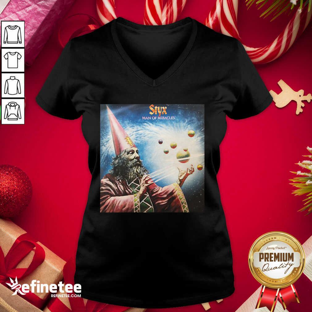 Premium Styx Man Of Miracles Solar System V-neck - Design By Refinetee.com Styx Man Of Miracles Solar System V-neck - Design By Refinetee.com