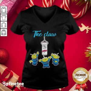 Premium The Claw Merry Christmas V-neck - Design By Refinetee.com