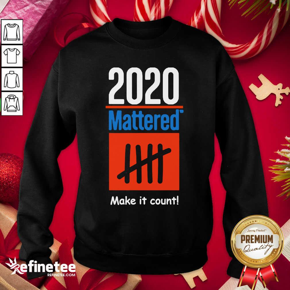 Pretty 2020 Mattered Make It Count Sweatshirt - Design By Refinetee.com 2020 Mattered Make It Count Sweatshirt - Design By Refinetee.com