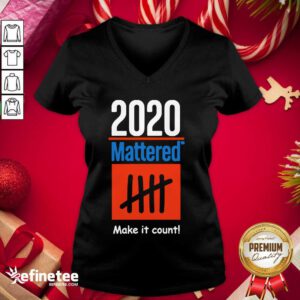Pretty 2020 Mattered Make It Count V-neck - Design By Refinetee.com