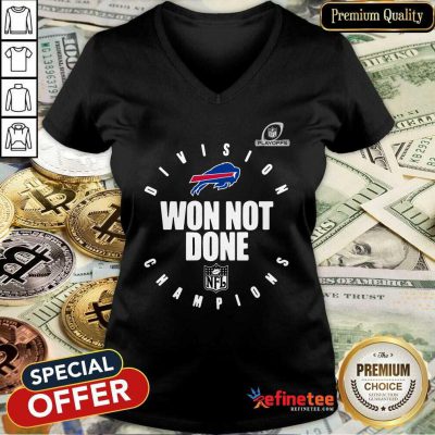 Pretty Buffalo Bills Champions 2020 Won Not Done V-neck - Design By Refinetee.com