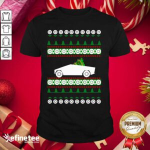 Pretty CyberTruck Tesla Ugly Christmas Shirt - Design By Refinetee.com