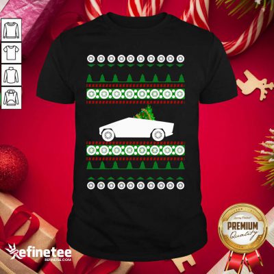 Pretty CyberTruck Tesla Ugly Christmas Shirt - Design By Refinetee.com