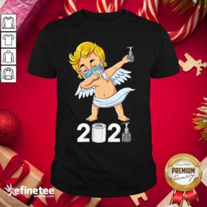 Pretty Dabbing Cupid In A Mask Funny Valentines Day 2021 Dab Shirt - Design By Refinetee.com