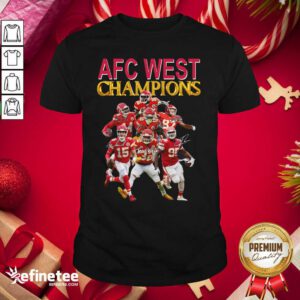 Pretty Kansas City Chiefs AFC West Champions Signatures Shirt - Design By Refinetee.com