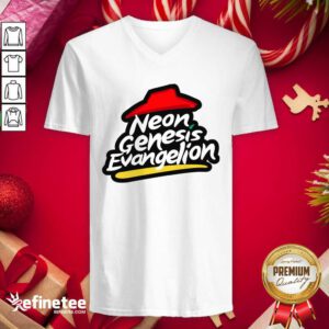 Pretty Neon Genesis Evangelion 2021 V-neck - Design By Refinetee.com