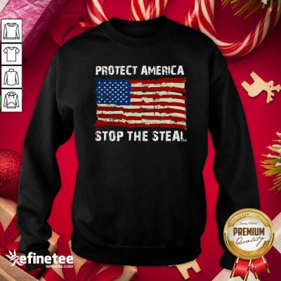 Pretty Protect America Stop The Steal Voter Fraud Trump 2020 Us Flag Sweatshirt - Design By Refinetee.com