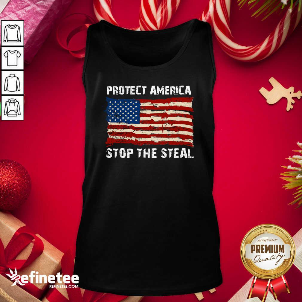 Pretty Protect America Stop The Steal Voter Fraud Trump 2020 Us Flag Tank Top - Design By Refinetee.com Protect America Stop The Steal Voter Fraud Trump 2020 Us Flag Tank Top - Design By Refinetee.com