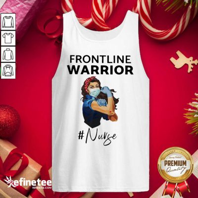 Pretty Strong Girl Frontline Warrior Nurse Tank Top - Design By Refinetee.com