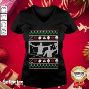 Pretty Water Polo Ugly Christmas V-neck - Design By Refinetee.com