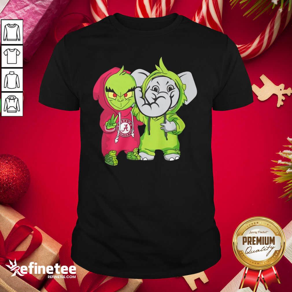 Pro Baby Grinch Baby Elephant Peace Alabama Crimson Tide Shirt - Design By Refinetee.com