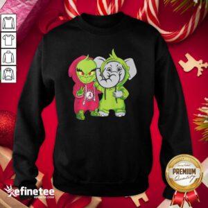 Pro Baby Grinch Baby Elephant Peace Alabama Crimson Tide Sweatshirt - Design By Refinetee.com