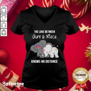 Pro Elephant The Love Between Auntie And Nephew Knows No Distance V-neck - Design By Refinetee.com