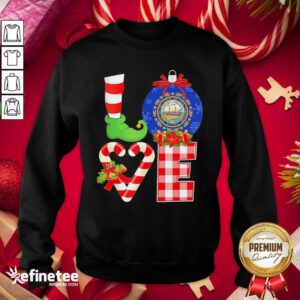 Pro Elf Love Seal Of The State Of Hampshire 1776 Christmas Sweatshirt - Design By Refinetee.com