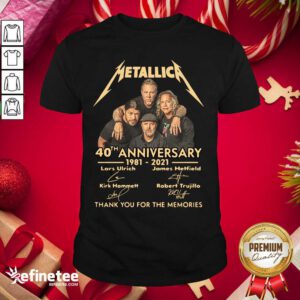 Pro Metallica 40th Anniversary Thank You For The Memories Signature Shirt - Design By Refinetee.com