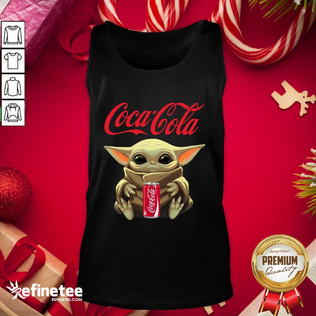 Super Nice Star Wars Baby Yoda Hugs Coca Cola Soft Drink Tank Top - Design By Refinetee.com Star Wars Baby Yoda Hugs Coca Cola Soft Drink Tank Top - Design By Refinetee.com