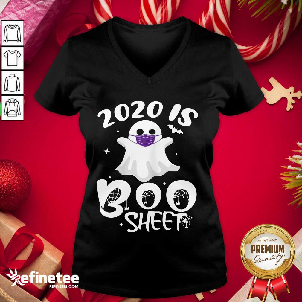 Top 2020 Is Boo Ghost Wear Mask Halloween V-neck - Design By Refinetee.com 2020 Is Boo Ghost Wear Mask Halloween V-neck - Design By Refinetee.com