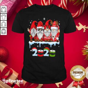 Top Merry Christmas Gnomes Wear Mask 2020 Quarantine Xmas Shirt - Design By Refinetee.com