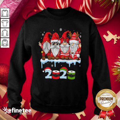 Top Merry Christmas Gnomes Wear Mask 2020 Quarantine Xmas Sweatshirt - Design By Refinetee.com