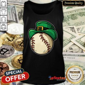 Top Shamrock Baseball Leprechaun St Patricks Day Tank Top - Design By Refinetee.com